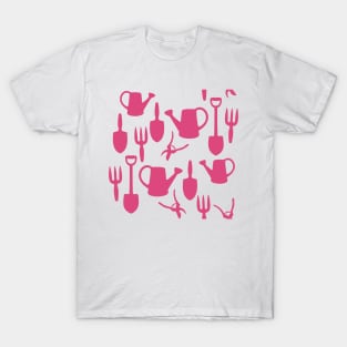 Gardener Pink Pattern T-Shirt